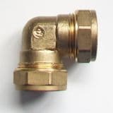 22mm Brass Compression 90 Degree Elbow - 24442200
