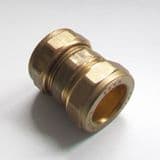22mm Brass Compression Straight Coupling - 24402200