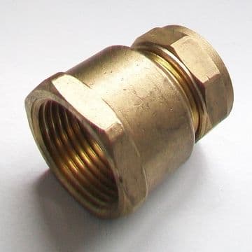22mm x 1 inch Brass Compression Female Iron to Copper - 24412201
