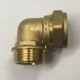 28mm - 1 inch Compression Bent Male Iron to Copper - 24452800