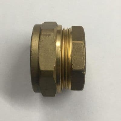 28mm Brass Compression Pipe Stop End Cap - 24372800