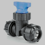 32mm Blue MDPE / 1" Black Alkathene Water Mains Stopcock - 20502579