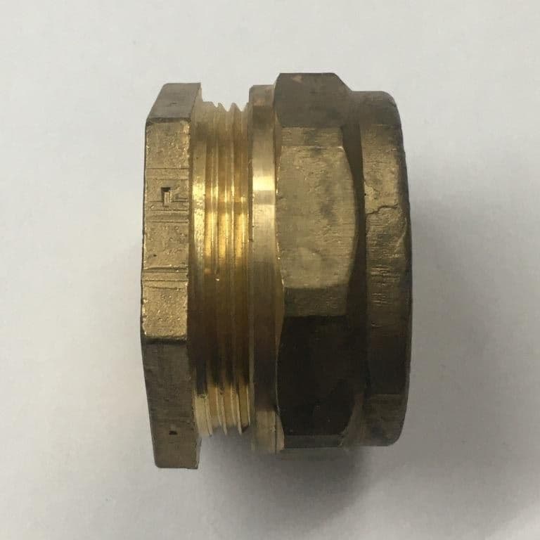 35mm Brass Compression Pipe Stop End Cap 24373500 Plumbers Mate Ltd