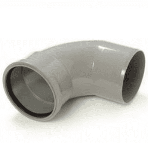4 inch / 110mm Soil Bend Socket x Plain End - Grey - 46BSB409