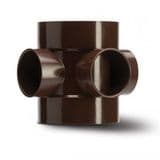 4 inch / 110mm Soil Pipe Short Boss Connector - Brown - 43BSE061