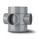 4 inch / 110mm Soil Pipe Short Boss Connector - Grey - 46BSE060