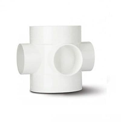 4 inch / 110mm Soil Pipe Short Boss Connector - White - 47BSE060