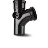 4 inch / 110mm Soil Tee 104 Degree Branch - Black - 43BST402