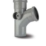 4 inch / 110mm Soil Tee 104 Degree Branch - Grey - 46BST402