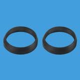 40mm - 1.1/2 Compression Fitting Rubber Cone Washer - Pack of 2 - 39050070