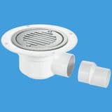 50mm Seal Wet Room Gully Trap with Grid for Sheet Floor - 40005017