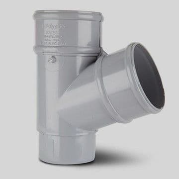 68mm Downpipe 112.5 deg Tee Branch - Grey - 46PRR129