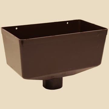 68mm Downpipe Medium Hopper Head - Brown - 44RR2140