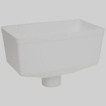 68mm Downpipe Medium Hopper Head - White - 47RR2140