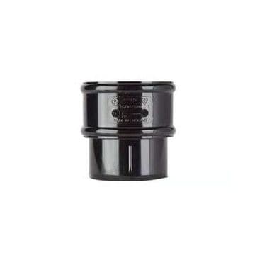 68mm Rainwater Downpipe Connector - Black - 43PRR125