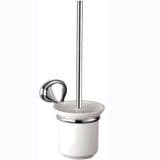 900 White and Chrome Toilet Brush Holder - 01000032