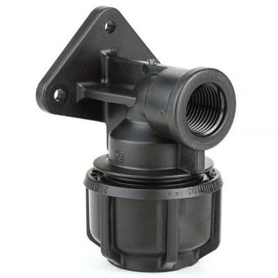 Alkathene MDPE 20mm to 1/2 FI Wall Plate Elbow - 20502564