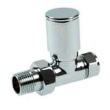 All Chrome Straight 15mm Radiator / Towel Rail Valve - 07001408