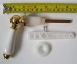 Antique Teardrop White and Gold Effect Cistern Lever - 08000439