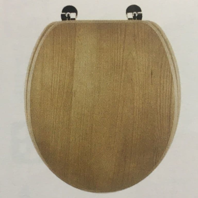 Ash Mahogany Wood Effect Toilet Seat 04000520 Plumbers Mate Ltd