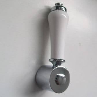 Bath Shower Mixer Diverter Valve Chrome / White Lever - 62013616