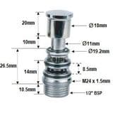 Bath Shower Mixer Short Diverter Valve - 72000193