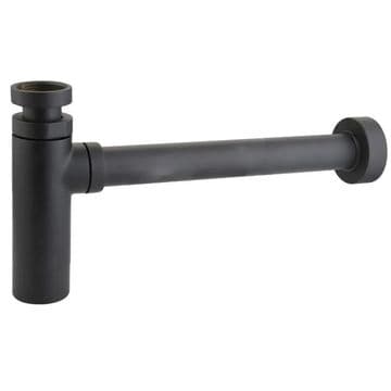 Black Modern Basin Bottle Trap with Pipe - 74000047