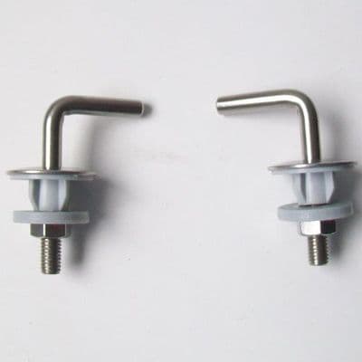 Bottom Fix Stainless Steel L Shape Toilet Seat Brackets - 03065754
