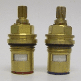 Brass 1/2 20 Spline Ceramic Disc Tap Cartridges Pair - 62003396