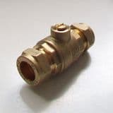 Brass 15mm Full Bore Compression Isolation Valve - 07000161