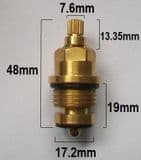 Brass 20 Spline Washered Tap Valve - No Shroud Thread - 62003394