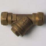 Brass 22mm Compression Y Filter Strainer - 07001823