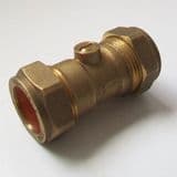 Brass 22mm Standard Compression Isolation Valve - 07000163