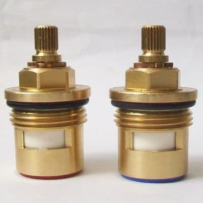 Brass 24 Spline Short Ceramic Disc Bath Tap Cartridges - 62003118