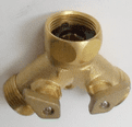 Brass Appliance Valve / Outside Tap Splitter with Valves - 54001320