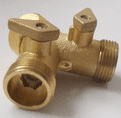 Brass Appliance Valve / Outside Tap Splitter with Valves - 54001320