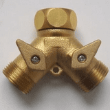Brass Appliance Valve / Outside Tap Splitter with Valves - 54001320