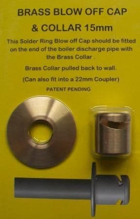 Brass Blow Off Cap and Collar 15mm - 22mm - 07200192