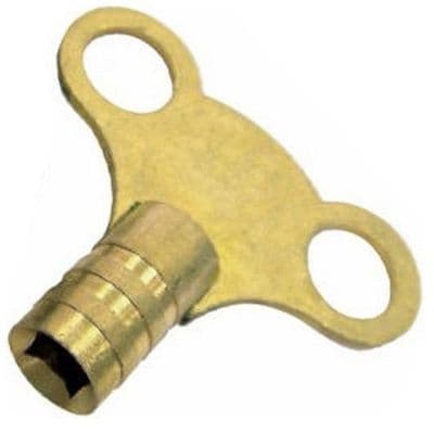 Brass Clockwork Key Type Radiator Bleeding Key - 07000041
