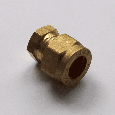 Brass Compression 10mm Microbore Stop End Cap - 24371000