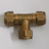 Brass Compression 10mm Microbore Tee Fitting - 24501000
