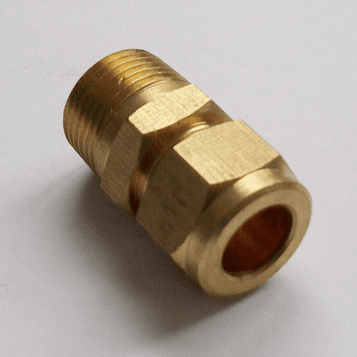 Brass Compression 10mm x 3/8 inch Male Iron - 24421001
