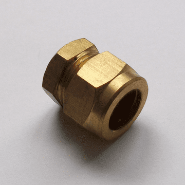 Brass Compression 12mm Microbore Stop End Cap - 24371001
