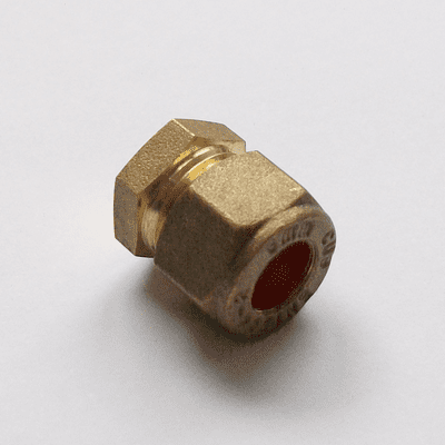 Brass Compression 8mm Microbore Stop End Cap - 24370800