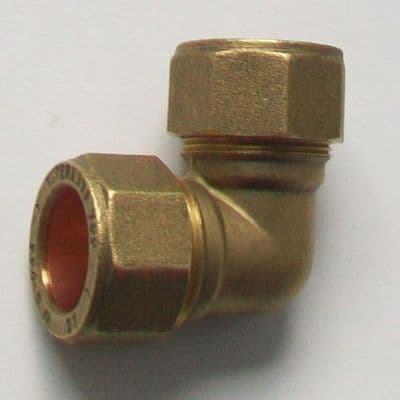 Brass Compression Elbow MDPE Alkathene 25mm - 18442500
