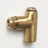 Brass Gas Fire Restrictor Elbow 8mm x 1/4 inch - 07001010