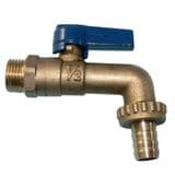 Brass Hose Union Bib Tap - Quarter Turn Short Lever 1/2 - 58093062