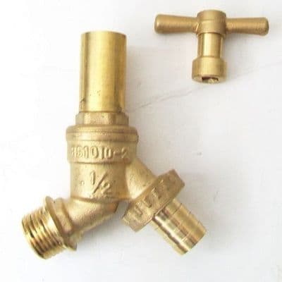 Brass Hose Union Lockshield Outside Bib Tap - 58093090