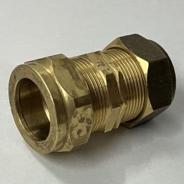 Brass Imperial 21.5mm Alkathene to 20mm Metric MDPE Coupler -18402001