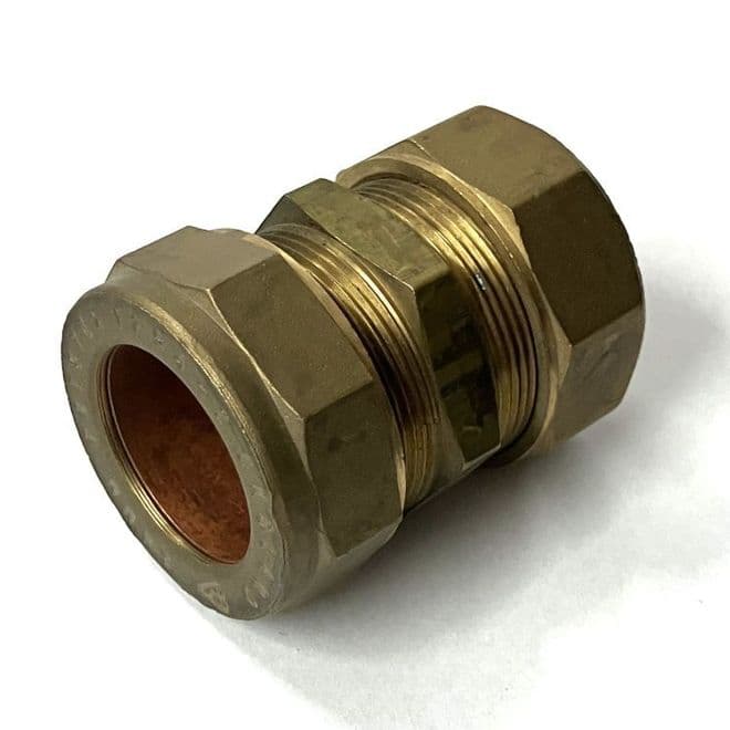 Brass Imperial 26.9mm Alkathene to 25mm Metric MDPE Coupler -18402002
